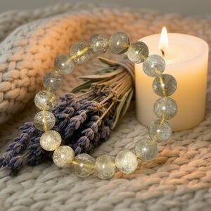 🆕 10mm Golden Rutile Quartz bracelet